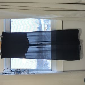 Y2K Black Wide Leg Sheer Pants with Black Shorts Size Small